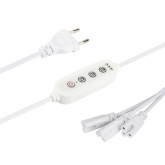 Разветвитель сетевой для FITO светильников ЭРА 3х IEC C7 3pin 2m+timer на 3 точки с таймером 4/8/12h