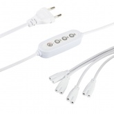 Разветвитель сетевой для FITO светильников ЭРА 4х IEC C7 2pin 2m+timer на 4 точки с таймером 4/8/12h