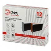 Шкаф мультимедийный комбинированный встраиваемый ЭРА MultiBox bs-12f 12 модулей пластиковый IP40