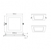 Светильник светодиодный квадратный ЭРА LED 2-24-4K 24W 220V 4000K 5055398685303