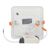 Светильник светодиодный квадратный ЭРА LED 2-9-6K LED 9W 6500K 220V d135 D145 (5055398673775)