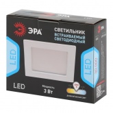 Светильник светодиодный квадратный ЭРА LED 2-3-4K 3W 4000K 220V (5055945570656)