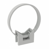 Держатель-крепеж DKC для труб и гофры с хомутиком d 16-32 мм серый