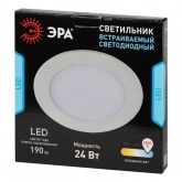 Светильник светодиодный ЭРА LED 1-24-6K 24W 220V 6500K круглый панель 5055398673713