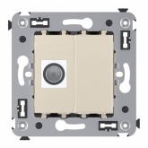 Розетка TV DKC Avanti одиночная в стену, ванильная дымка
