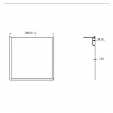 Светодиодная панель ЭРА SPL-540-W-40K-40 40W 4000K 3420Lm IP40 грильято белая 588x588x8 без драйвера