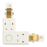 Коннектор для трехфазного шинопровода ЭРА STR-30-W-CN-LI типа LI угловой внутренний белый