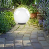 Светильник садово-парковый ЭРА НТУ 02-100-351 шар белый крепится на опору IP44 60W E27 D350mm