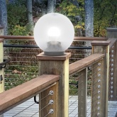 Светильник садово-парковый ЭРА НТУ 02-100-302 шар прозрачный призма D300mm Е27