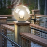Светильник садово-парковый ЭРА НТУ 01-150-403 шар золотистый D400mm Е27