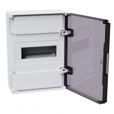 Щит навесной КЭАЗ OptiBox Pro 8-NKR-IP40 8 модулей прозрачная черная дверца IP40 (электрический шкаф)