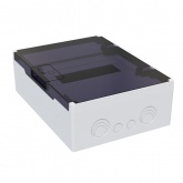 Щит навесной КЭАЗ OptiBox Pro 8-NKR-IP40 8 модулей прозрачная черная дверца IP40 (электрический шкаф)