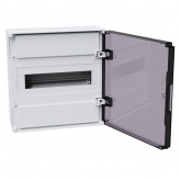 Щит навесной КЭАЗ OptiBox Pro 12-NKR-IP40 12 модулей прозрачная черная дверца IP40 (электрический шкаф)