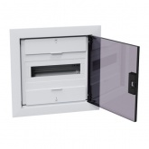 Щит встраиваемый КЭАЗ OptiBox Pro 12-VKR-IP40 12 модулей прозрачная черная дверца IP40