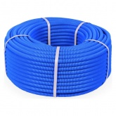 Труба гофрированная ПП Промрукав тяжёлая 750 Н безгалогенная (HF) синяя с/з д20 [бухта 100м] (гофра для кабеля)