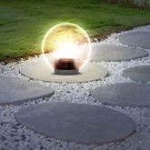 Светильник садово-парковый ЭРА НТУ 02-100-355 шар дымчатый призма D350mm Е27