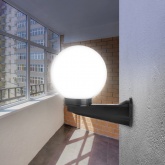 Светильник садово-парковый ЭРА НБУ 01-60-201 шар опал с настенным крепежом D200mm Е27