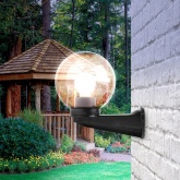 Светильник садово-парковый ЭРА НБУ 01-60-205 шар дымчатый с настенным крепежом D200mm Е27