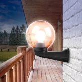 Светильник садово-парковый ЭРА НБУ 01-60-205 шар дымчатый с настенным крепежом D200mm Е27