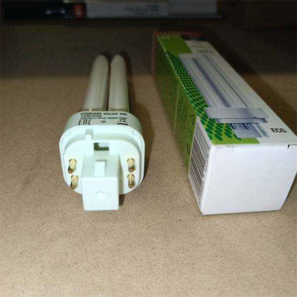 Компактная энергосберегающая лампа КЛЛ мощностью 18 Вт с цоколем G24q-2 для электронных ПРА (ЭПРА)