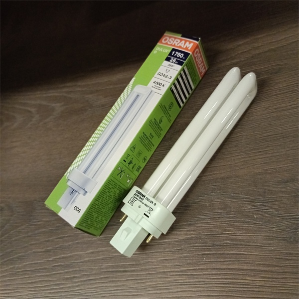 Компактная энергосберегающая лампа КЛЛ мощностью 26 Вт с цоколем G24d-3 для электромагнитных ПРА (ЭмПРА)