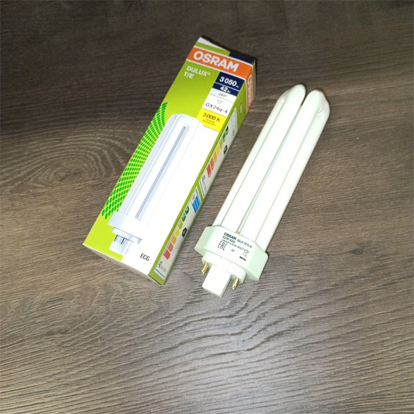 Компактная энергосберегающая лампа КЛЛ мощностью 42 Вт с цоколем GX24q-4 для электронных ПРА (ЭПРА)