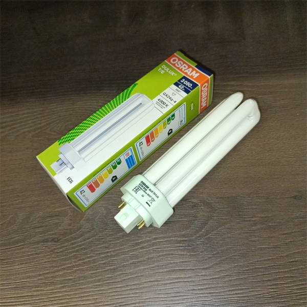 Компактная энергосберегающая лампа КЛЛ мощностью 42 Вт с цоколем GX24q-4 для электронных ПРА (ЭПРА)