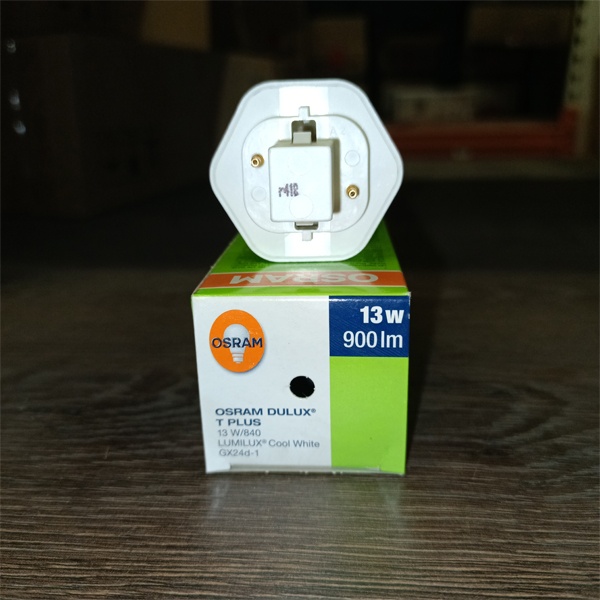 Компактная энергосберегающая лампа КЛЛ мощностью 13 Вт с цоколем GX24d-1 для электромагнитных ПРА (ЭмПРА)