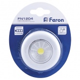 Светодиодный светильник-кнопка Feron FN1204 (1шт в блистере), 2W, белый