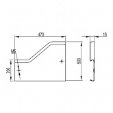 Крышка DKC RRS на переходник левосторонний 500/200 с крепежными элементами