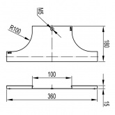 Крышка DKC DL на ответвитель 100 мм с крепежными элементами