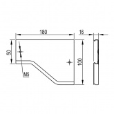 Крышка DKC RRD на переходник правосторонний 100/50 с крепежными элементами