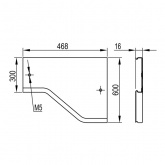Крышка DKC на переходник RRD правосторонний 600/300 с крепежными элементами