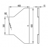 Крышка DKC на переходник RRC симметричный 600/300 с крепежными элементами