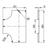 Крышка DKC DPT на ответвитель Т-образный горизонтальный основание 400 с крепежными элементами