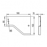 Крышка DKC RRD на переходник правосторонний 100/80 с крепежными элементами