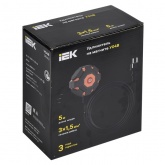 Удлинитель на магните ИЭК У04В 4х2P+PE с защитными крышками 5м КГ 3х1,5мм IP44