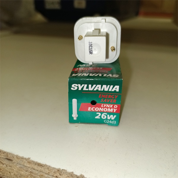 Компактная энергосберегающая лампа КЛЛ мощностью 26 Вт с цоколем G24d-3 для электромагнитных ПРА (ЭмПРА)