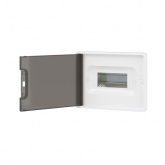 Щиток встраиваемый для полых стен DKC FRAME 8 модулей с тонированной дверцей с шиной IP40 белый