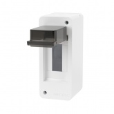 Щиток настенный DKC FRAME 2 модуля с тонированной дверцей IP40 белый