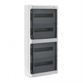 Щиток настенный DKC RAM base (4х18) на 72 модуля прозрачная дверь клеммный блок 63А серый IP65