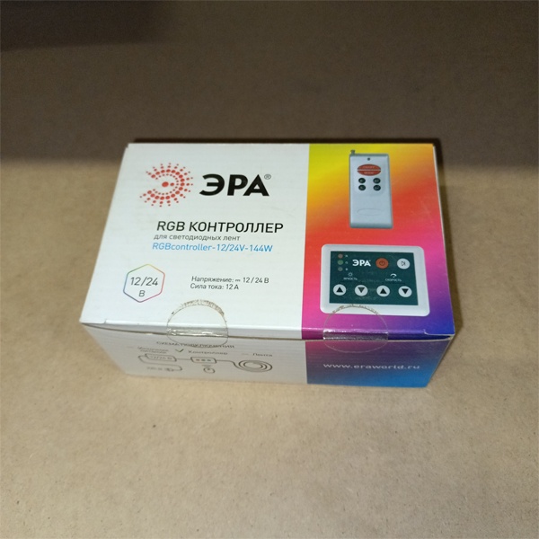 Контроллер для светодиодной ленты RGB с напряжением 12 или 24 Вольта, мощностью до 144 или 288 Ватт