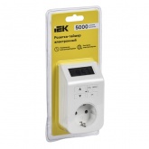 Розетка-таймер электронный ИЭК РТЭ-5 2P+E 16А суточная/недельная 1мин-7дней IP20 белый