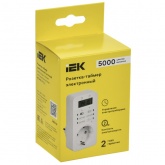 Розетка-таймер электронный ИЭК РТЭ-6 2P+E 16А суточная 1мин - 24часа IP20 белый