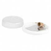 Светильник ЭРА НБО 05-100-001 с ободком Рондо пластик/стекло IP44 E27 max100W круг белый