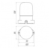 Светильник для бани и сауны ЭРА НББ 01-60-001 полиамид/стекло, под лампу 60W с цоколем Е27 белый