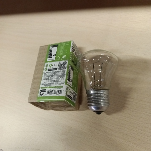 Обычная вольфрамовая лампа формы Груша мощностью 40 Вт на 12 Вольт с цоколем E27 общего назначения