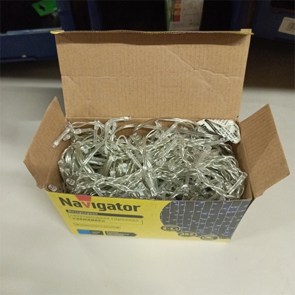 Светодиодная, праздничная гирлянда занавес, синий, постоянное свечение, для использования внутри помещений