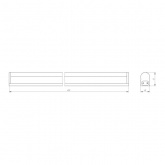 Светильник светодиодный ЭРА LLED-01-12W-4000-W 12W 4000K 220V 1000Lm IP20 L874x22x37mm