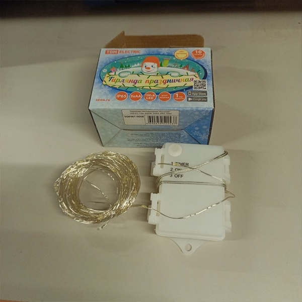 Влагозащищенная светодиодная гирлянда Роса, 10 метров, 100 LED, теплый свет, ТДМ